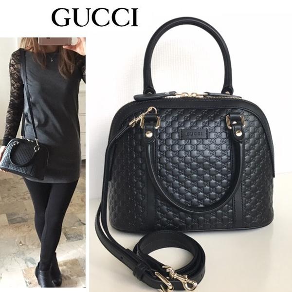 GUCCI スーパーコピー マイクロGG ドーム型 2WAYバッグ S （黒）8030803